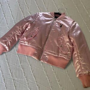 🩷 PLAYBOY • Y2K vintage, authentic // black and pink reversible bomber jacket